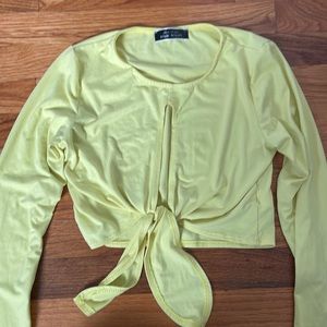 Yellow crop top, size M, worn once